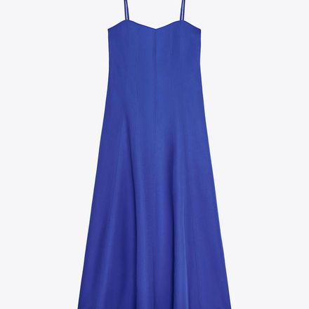 Blue Cowl Neck Top