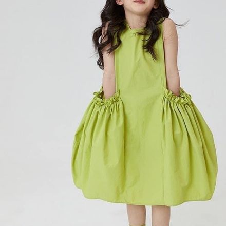 Green Baloon Dress